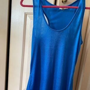 A royal blue racer back tshirt. Never worn.